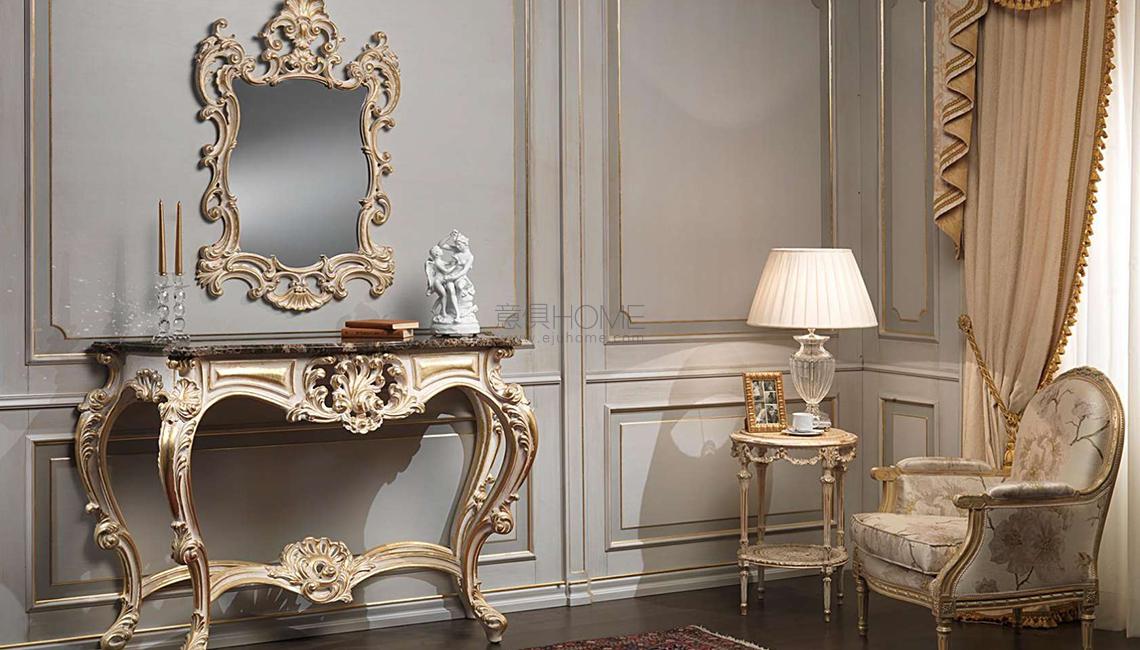 VIMERCATIConsole White and Gold 玄關桌