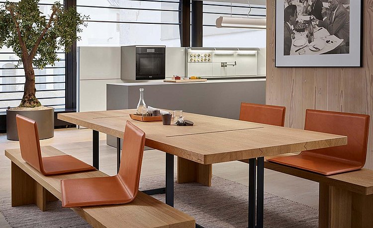 bulthaupb Solitaire table & bench廚房長桌長凳