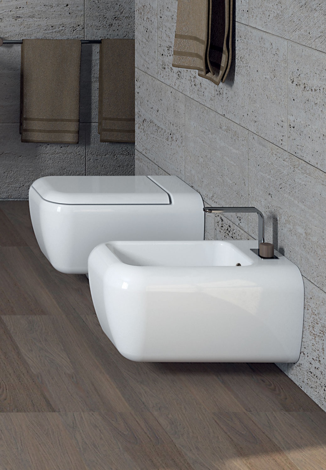 CIELOShui壁掛式一孔大坐浴盆