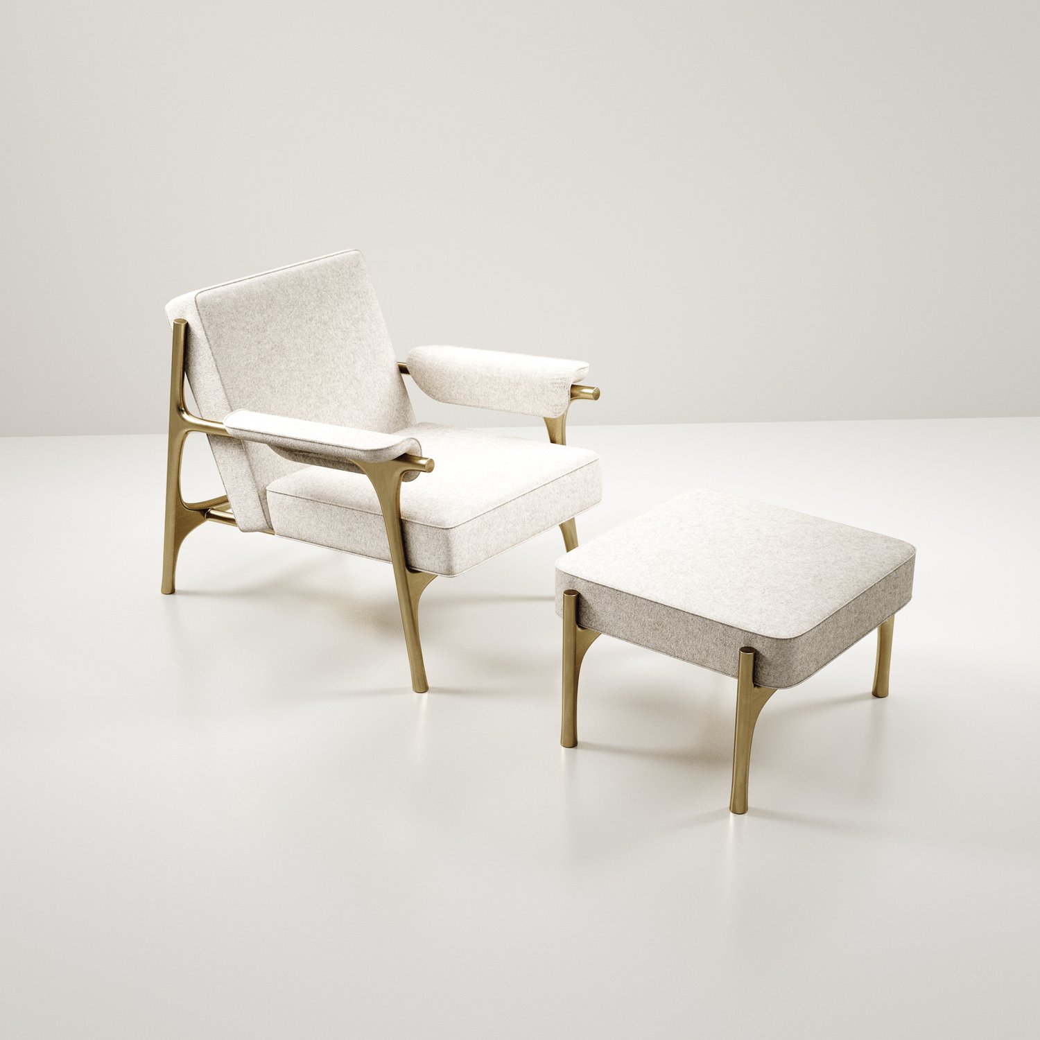 R&Y AugoustiRamo Armchair & Footstool扶手椅和腳凳